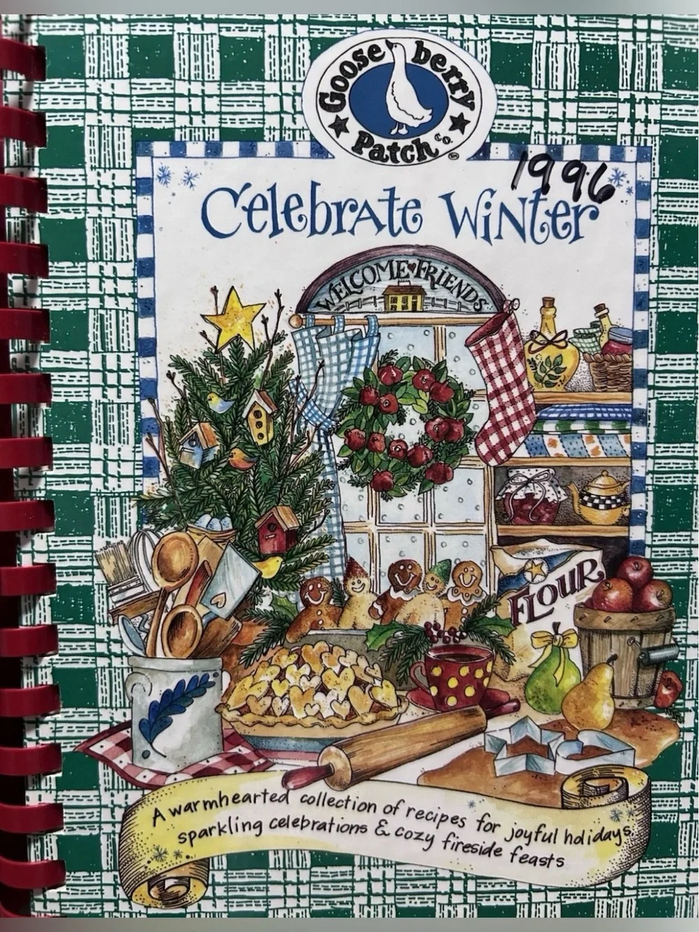 Lot of 2 Gooseberry Patch Cookbooks Celebrate Winter 1996 Holidays at Home 1998